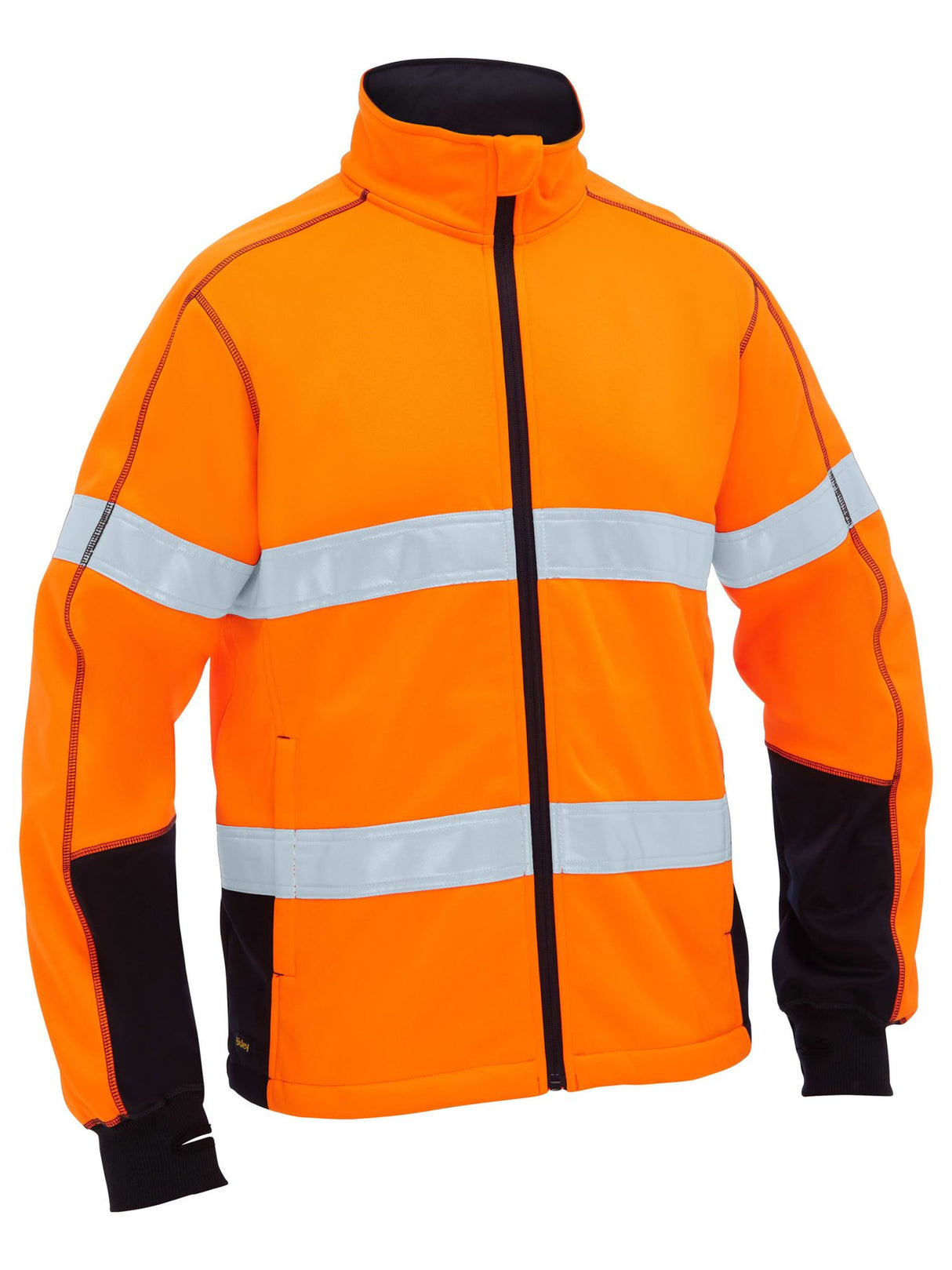 Bisley, Hi Vis Zip Front Fleece, BK6611T - Orange/Navy - 4XL