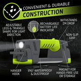 Energizer Pro Series Work Light features 1000 lumens, hybrid power, multiple modes, and a durable, portable design for versatile use.