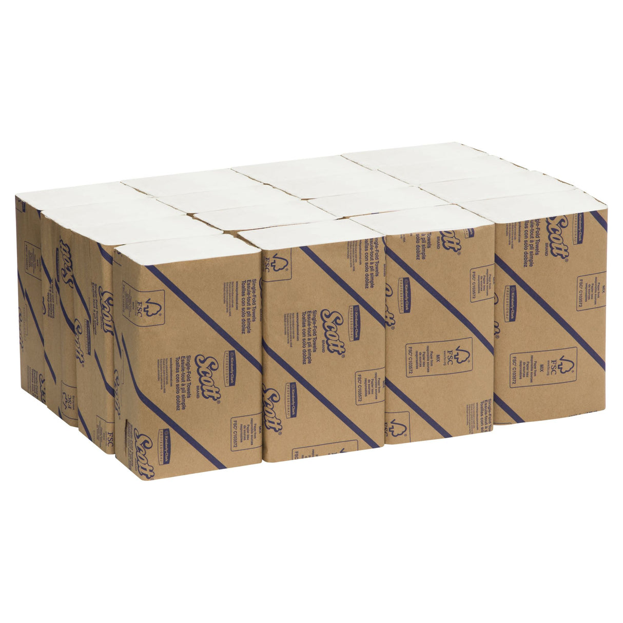 Scott 1ply Interfold Paper Towel 250 Sheets (Case of 16 Packs)