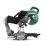 HiKOKI 1520W 305mm Slide Compound Mitre Saw with new motor, one-touch settings, and integrated cut indicator for precision cutting.