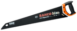 Bahco ERGO Superior Handsaw - 600mm, featuring an ergonomic design, precision blade, and built-in angle markers for efficient cutting.