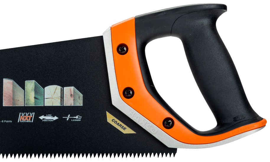 Bahco ERGO Superior Handsaw 600mm with ergonomic handle and rust-protective coating designed for precise woodworking cuts.