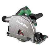 HiKOKI 36V 165mm plunge cut saw with brushless motor and deep cut capability for precise woodworking and construction.