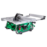 HiKOKI 36V 254mm Worksite Table Saw featuring a brushless motor, large work surface, and precision cutting capabilities.