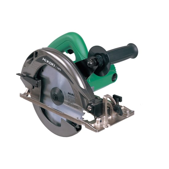 HiKOKI 190mm Alloy Base Circular Saw with 1010W motor, 5,500 RPM speed, and a durable design for efficient cutting.