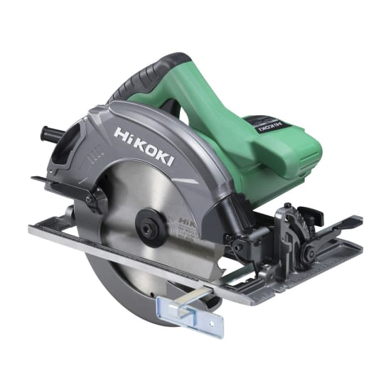 HiKOKI 1710W 185mm Circular Saw with magnesium gear case, anti-slip handle, and 055-degree bevel for precision cutting.