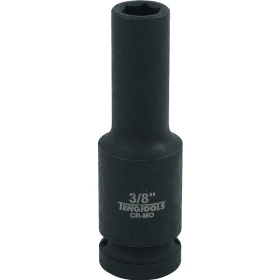 Teng 1/2in Dr. deep impact socket with chrome molybdenum, black phosphate finish, and secure retaining pin design.