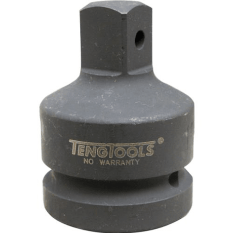 Teng 1F:3/4M Impact Adaptor for 1" air guns to 3/4" sockets, durable chrome molybdenum with black phosphate finish.