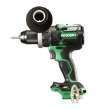 HiKOKI 36V driver drill with 155Nm torque, anti-kickback safety, heavy-duty gear case, and 13mm keyless chuck.