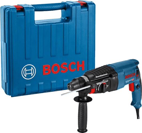 Bosch GBH 2-26 Rotary Hammer with SDS Plus, designed for heavy-duty drilling and chiseling in various materials.