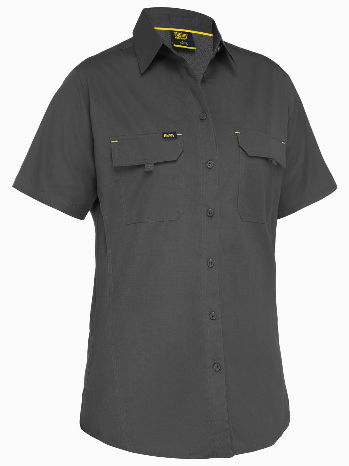 Bisley, Women's X Airflow Ripstop Shirt - Charcoal (Size: 12)