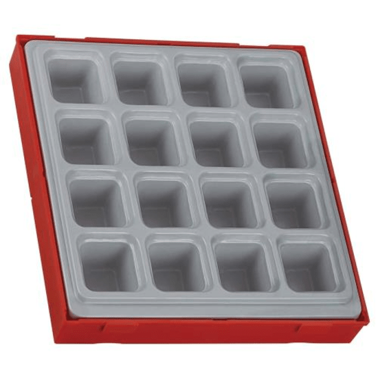 Teng Add-On Compartment features 16 spaces for organized storage of small items, with a removable lid and durable design.