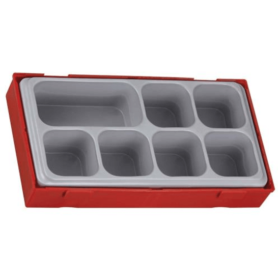 Teng Add-On Compartment storage tray with 7 spacious compartments for organizing tools and small components efficiently.