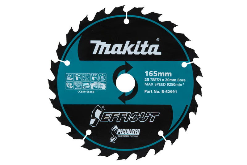 Makita EFFICUT 165mm Wood Cutting Blades (Each)