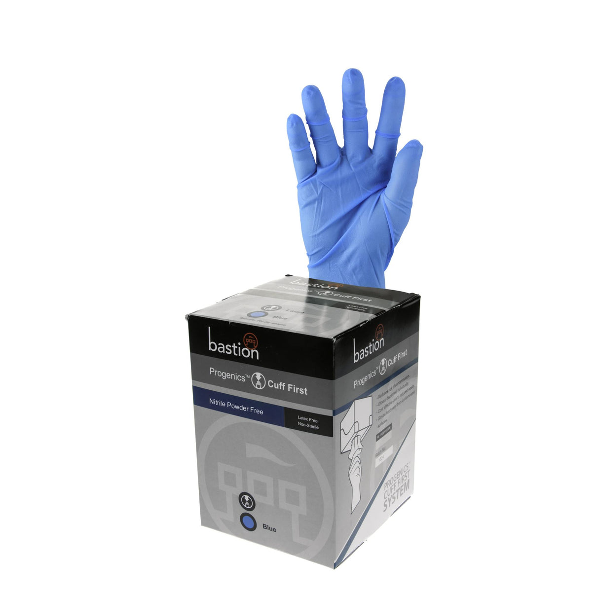 Bastion Progenics Nitrile Blue Gloves - Standard - S