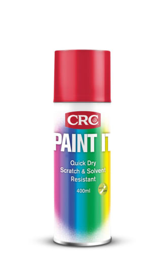 CRC 3370 Paint It Bright Red 400ml 6 Pack: Quick-drying spray paint for durable, vibrant finishes on various surfaces.