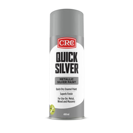 Quick-drying silver enamel paint 6-pack for versatile projects on metal, plaster, and masonry with a durable finish.