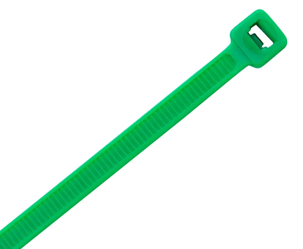 Cabac Nylon Cable Ties 200x4.8mm Green 100 Pack