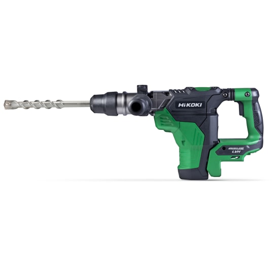 HiKOKI 36V 40mm SDS-Max Rotary Hammer featuring a brushless motor, SDS-Max shank, and anti-vibration technology for efficient drilling.