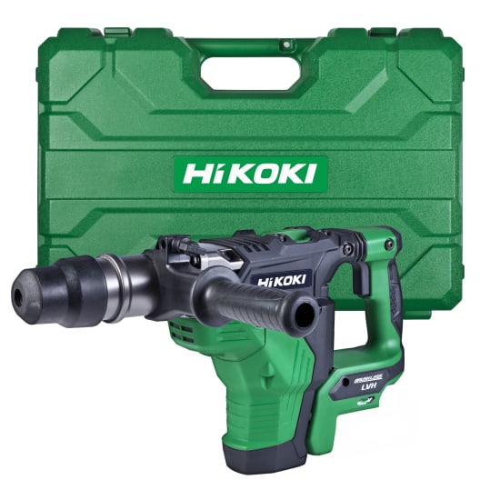 HiKOKI 36V 40mm SDS-Max Rotary Hammer, powerful brushless motor, 8.5J impact energy, dual-mode for drilling and chiseling.