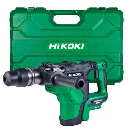 HiKOKI 36V 40mm SDS-Max Rotary Hammer, powerful brushless motor, 8.5J impact energy, dual-mode for drilling and chiseling.