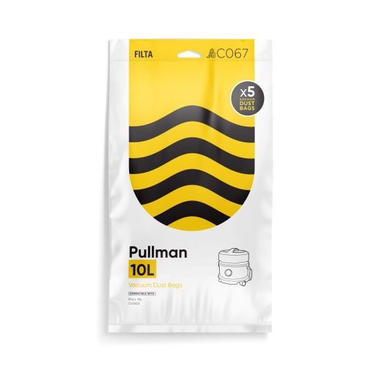 Filta Pullman SMS vacuum cleaner bags pack of 5 for commercial use, featuring advanced 5-layer SMS technology for effective dust capture.