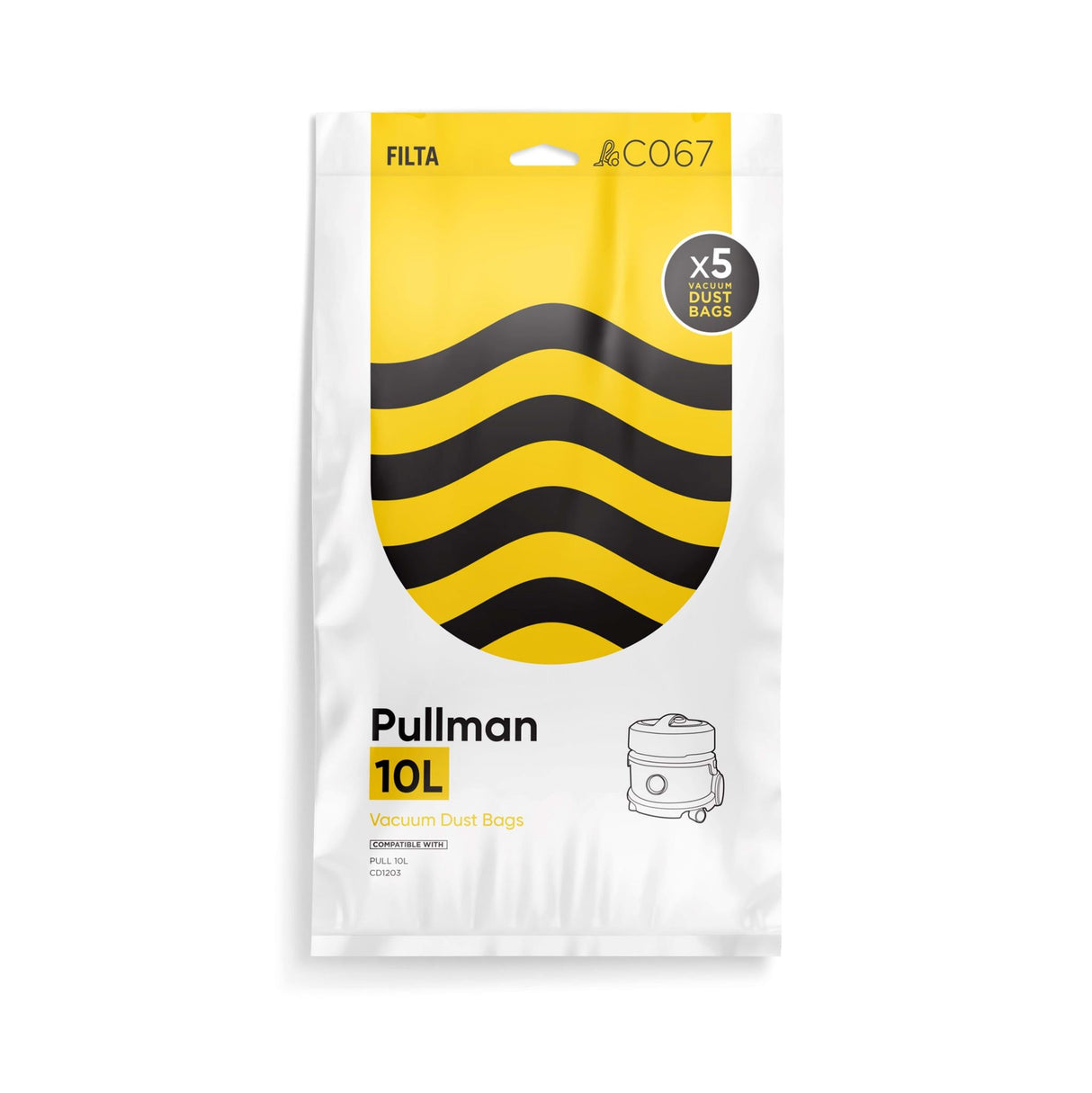 Filta Pullman SMS Vacuum Cleaner Bags 10L Pack of 5