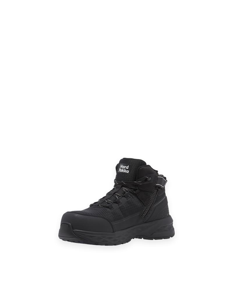 Hard Yakka X Range Mid Composite Safety Boot-Black - Black - 08