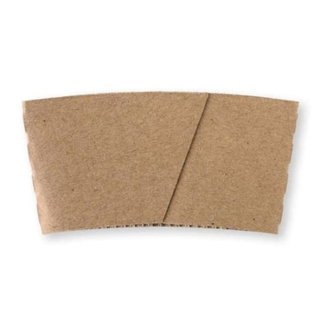 Kraft cup wrap sleeves for 12/16oz hot drinks, providing insulation and grip while preventing burns.