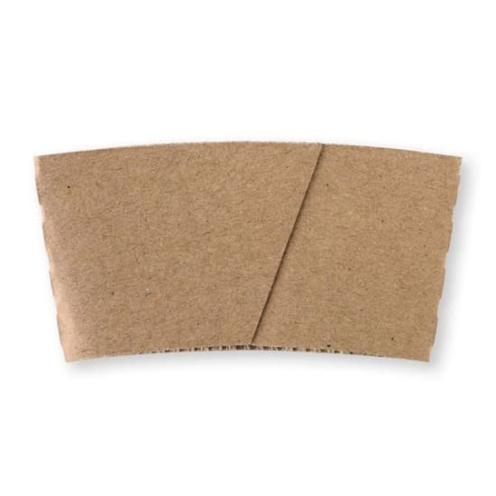 Kraft cup wrap sleeves for 12/16oz hot drinks, providing insulation and grip while preventing burns.