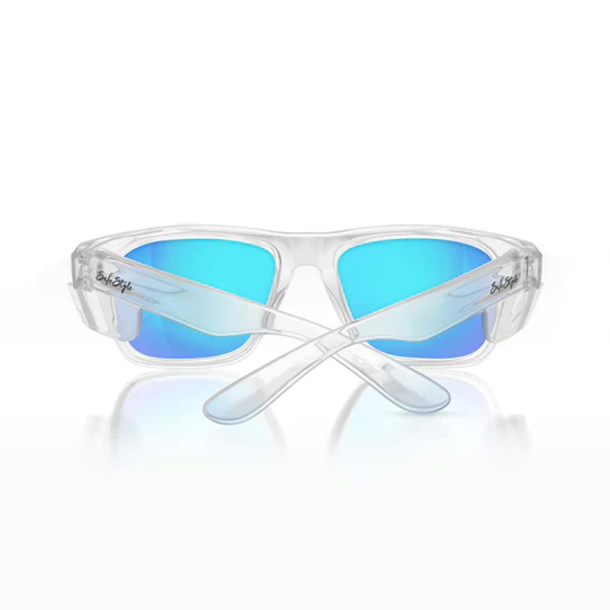 SafeStyle Fusions Clear Frame Blue Polarised Lens