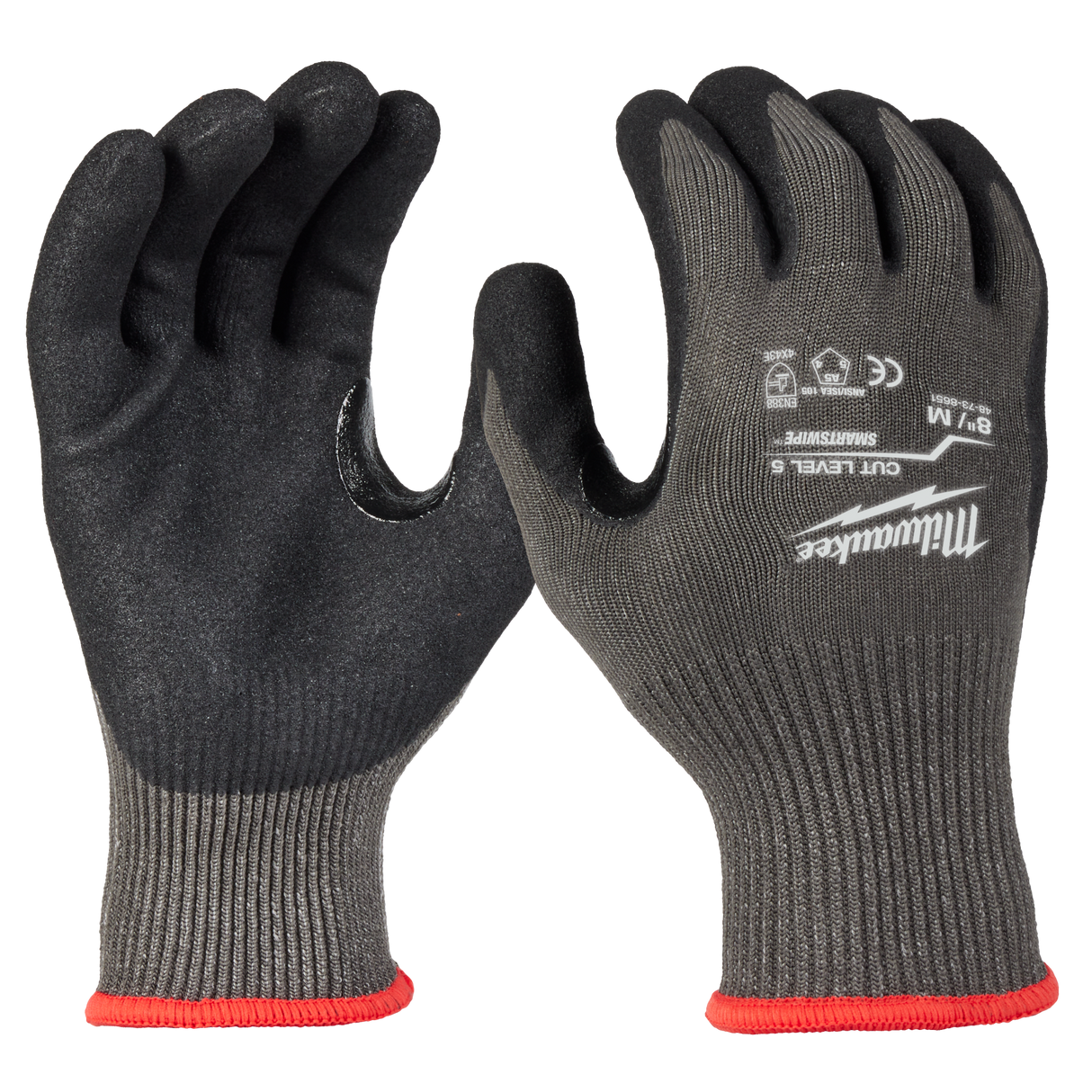 Milwaukee Cut Level 5E Nitrile Dipped Gloves (Pair) - Standard (Size: 2XL)