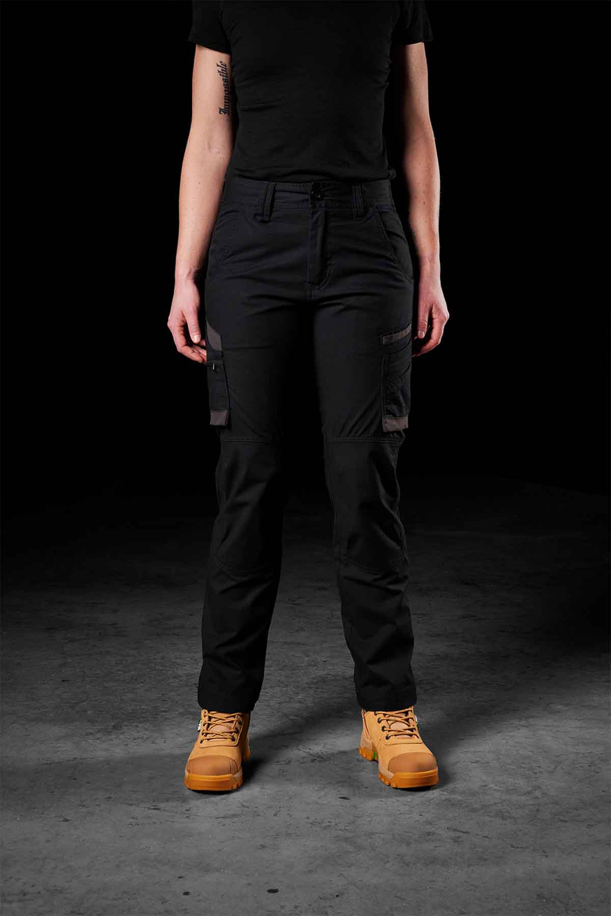 FXD, Womens Stretch Ripstop Work Pants, WP-7W - Black (Size: 16)