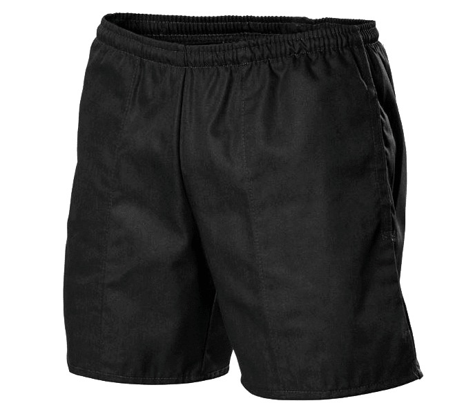 Hard Yakka, Polycotton Rugby Short - Black (Size: 72)