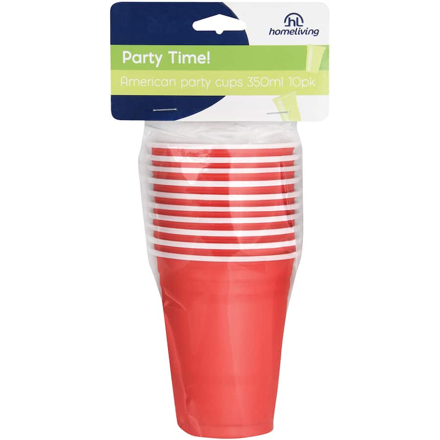 Homeliving Cups American Party 350ml - 10pack
