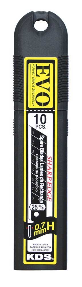 KDS Knife Blades EVO Power Black 25mm 10 (Pack)