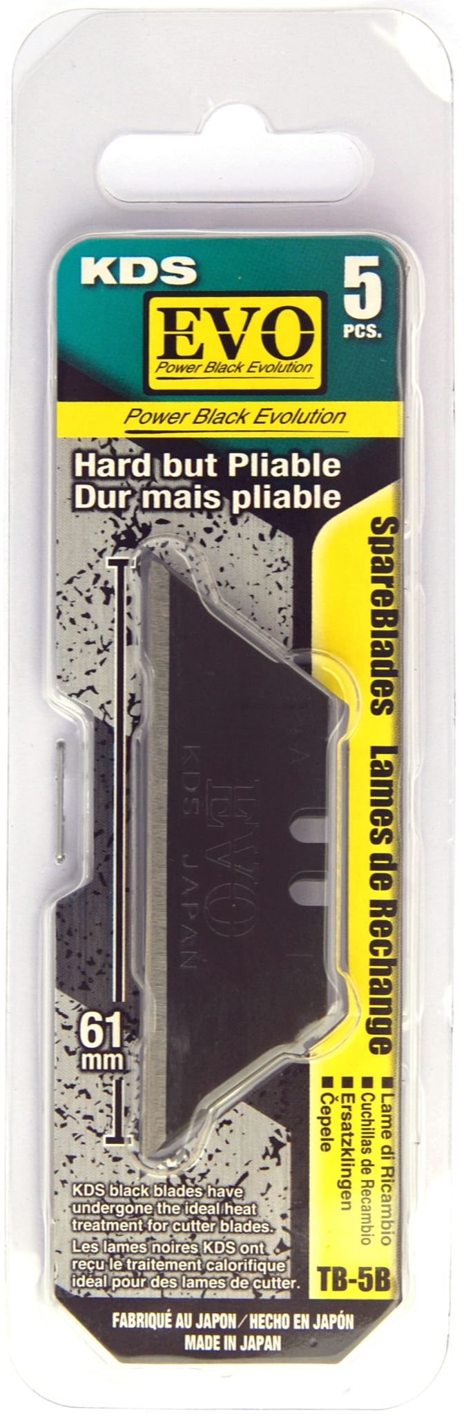 Trapezoidal EVO Heat toughened black blades