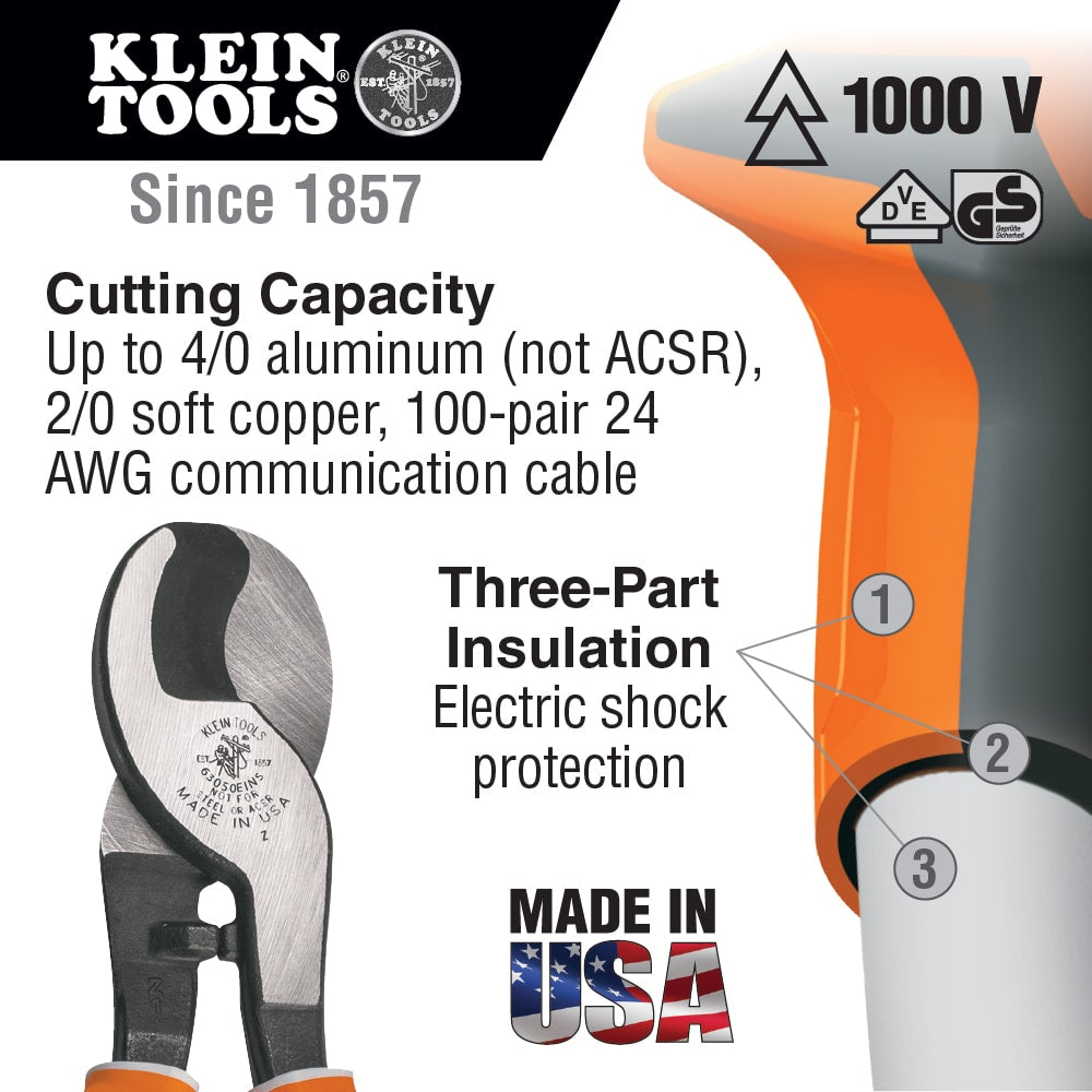 Electrician Cable Cutter Insulated High Leverage