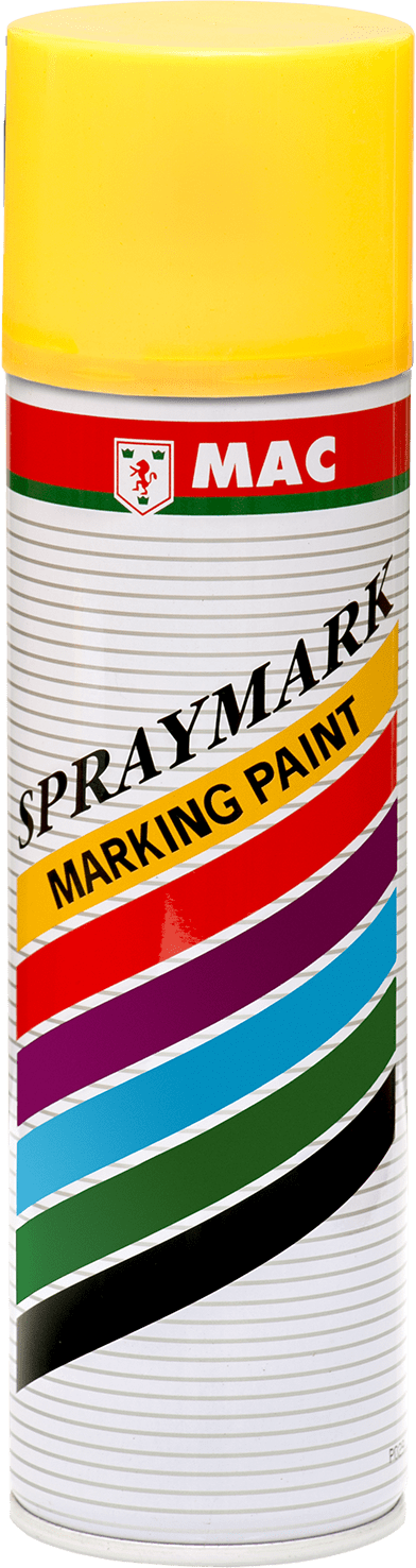 MAC SprayMark Paint Safety 400ml 12 - Fluro Yellow