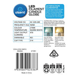 Olsent Screw Candle Bulb Led 4w 470 Lumen Warm White 2pack