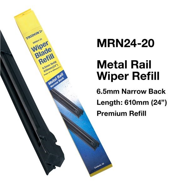 Tridon metal rail wiper r/fill 610mm 20pk