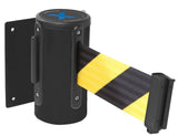 Wall Mount Retractable Belt, 4.87m, black/yellow b
