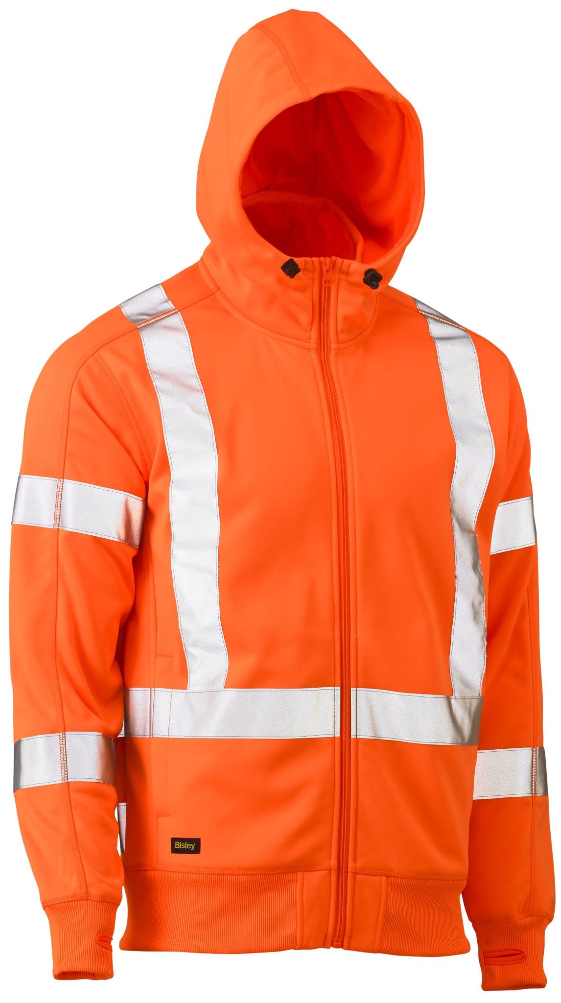 Bisley, X Taped Hi Vis Fleece Hoodie, BK6819XT - Orange - M