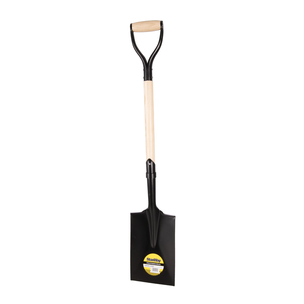 STANWAY Square Mouth Spade with Hickory D-Handle