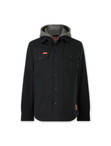 Hard Yakka, Quilted Solid Shacket, Y06691 - Black (Size: L)