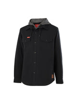Hard Yakka, Quilted Solid Shacket, Y06691 - Black (Size: L)