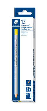 Lumocolor Omnichrom Non Permanent Pencil - Yellow (Pack of 12)