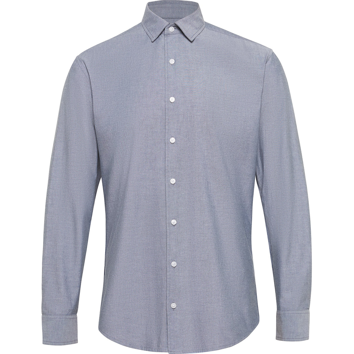 NNT Cotton Chambray Long Sleeve Shirt CATJJU - Charcoal (Size: 43)