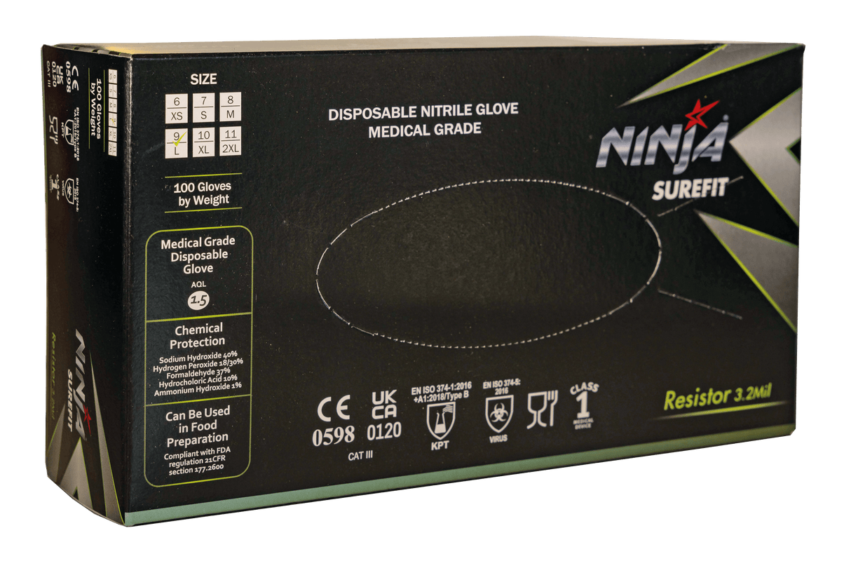 Ninja Surefit Resistor Nitrile Disposable Glove - Standard - XL
