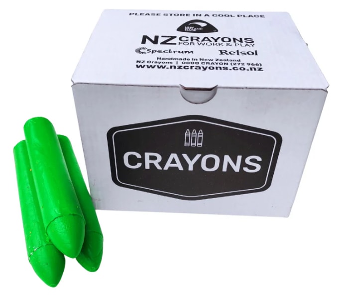 Spectrum Giant Soft Marking Crayon Fluoro Green 20 (Box)